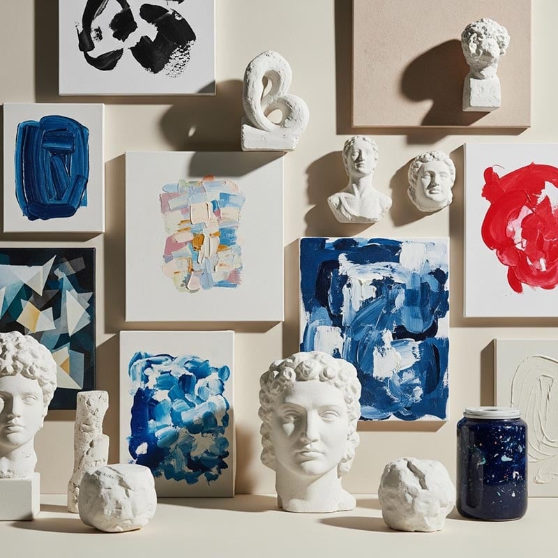 resine acrylique et plâtre