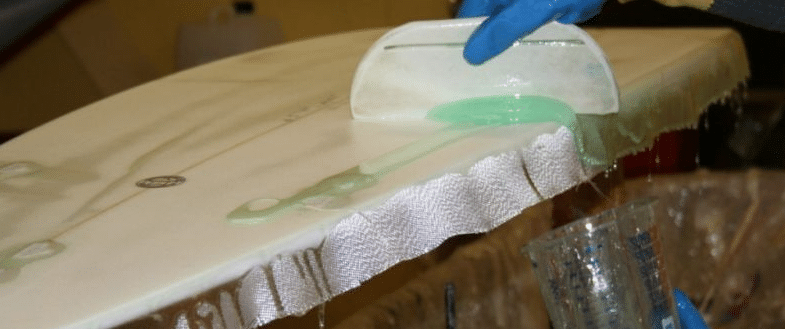 Stratification d'une planche de surf