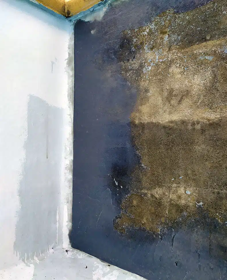 Piscine béton avant stratification