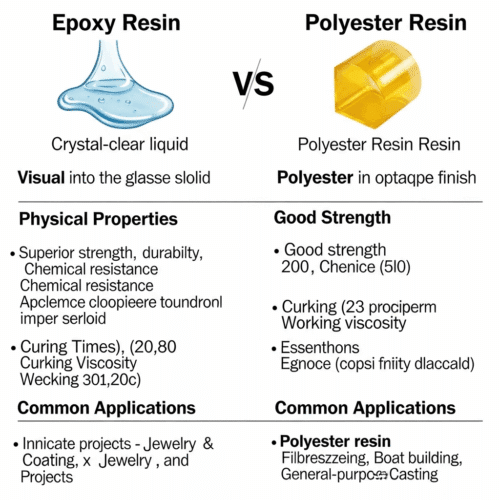 Différence entre résine epoxy et résine polyester