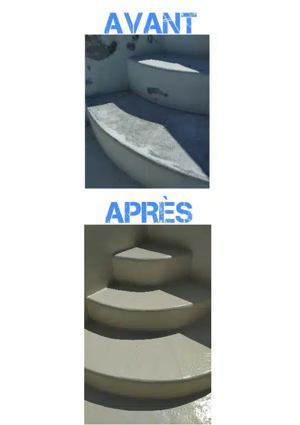 Escalier avant et après stratification