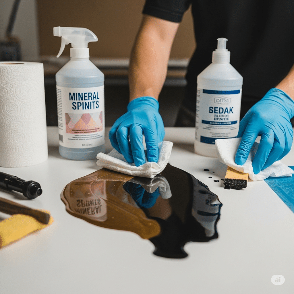 Nettoyage de la resin epoxy